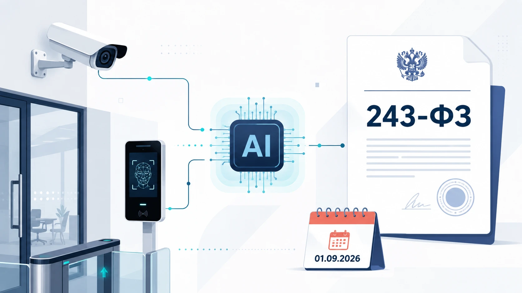 Закон № 243-ФЗ об искусственном интеллекте, видеонаблюдении и СКУД