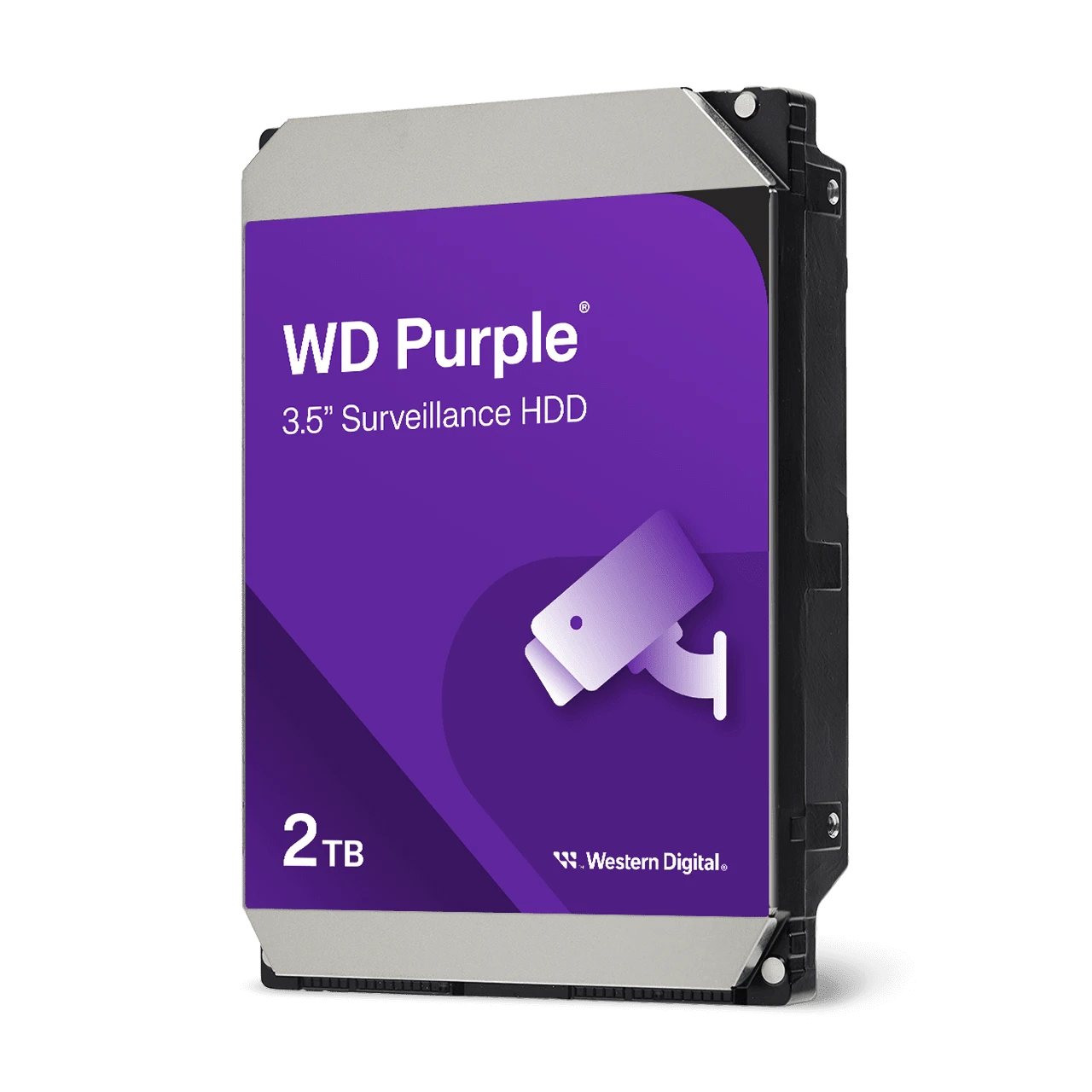 WD Purple WD23PURZ 2TB — жесткий диск, вид под углом