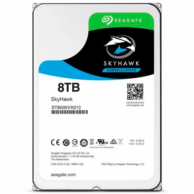Seagate SkyHawk ST8000VX010 8TB — жесткий диск, вид спереди