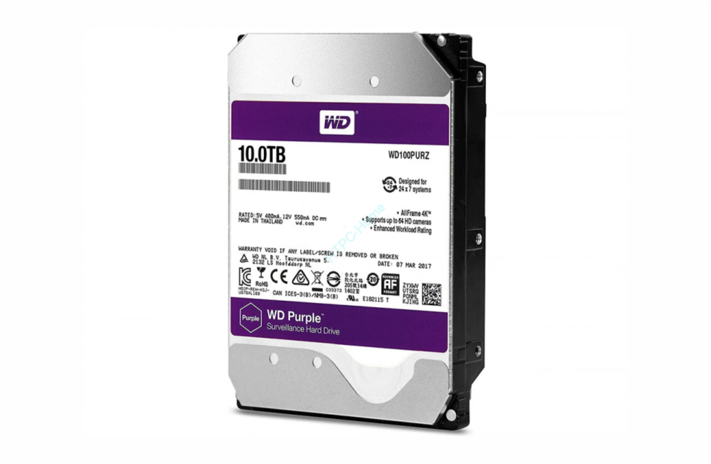 Жесткий диск 10Tb SATA Western Digital Purple