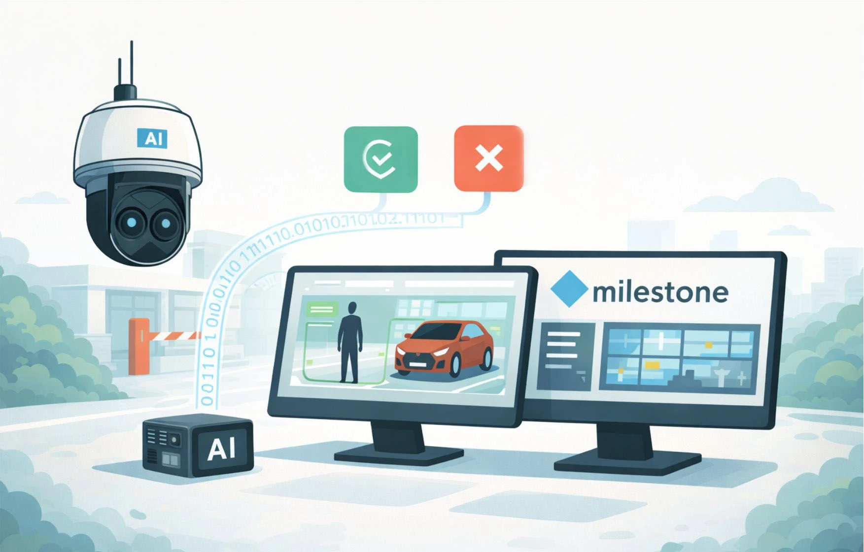 AI-видеоаналитика в системе видеонаблюдения Milestone XProtect для снижения ложных тревог