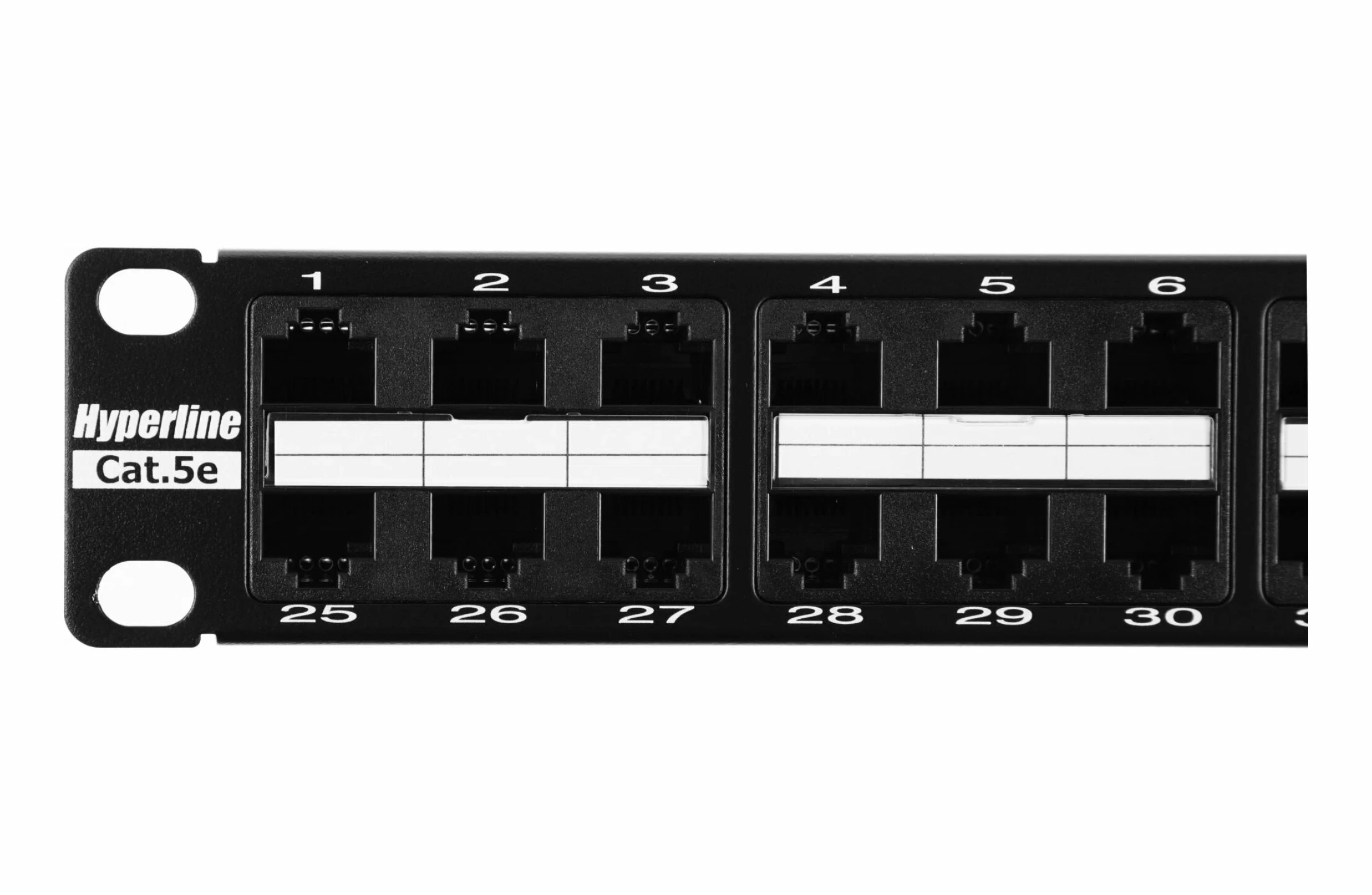 Патч-панель высокой плотности Hyperline Cat5e для коммутации сетевых кабелей в СКС