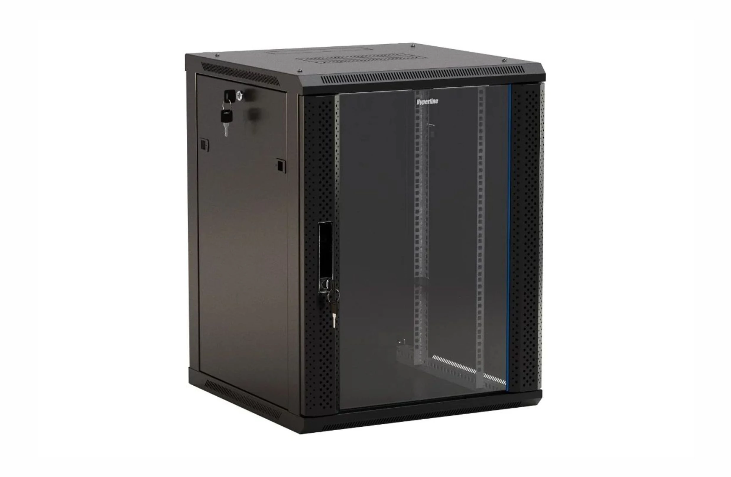 Настенный телекоммуникационный шкаф Hyperline 19 дюймов для размещения сетевого и серверного оборудования