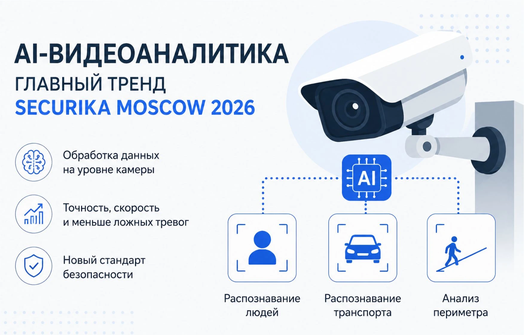 AI-видеоаналитика и интеллектуальное видеонаблюдение на выставке Securika Moscow 2026