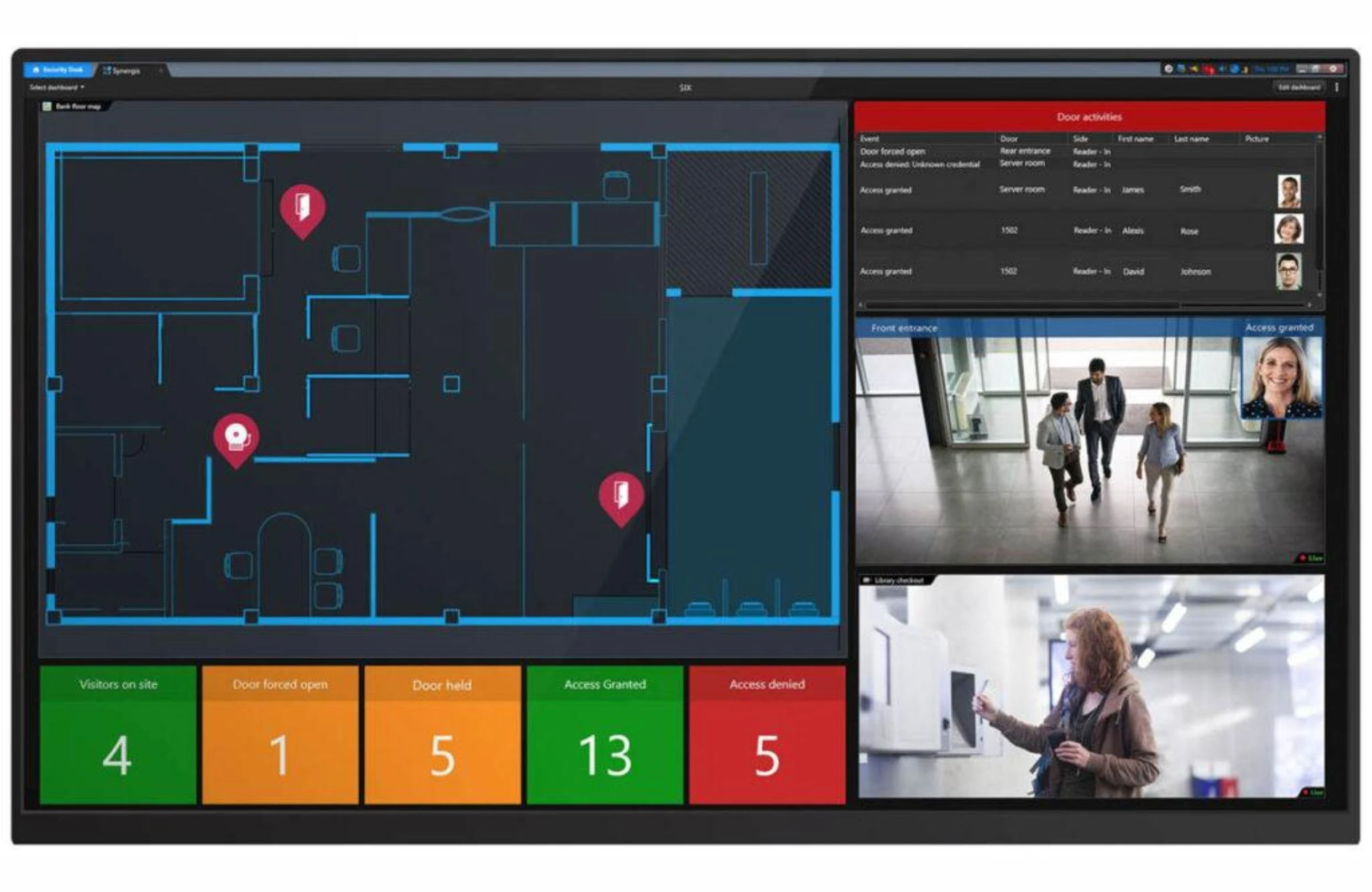 Интерфейс Genetec Synergis для управления системой контроля и управления доступом (СКУД)