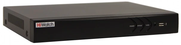 HiWatch DS-N308(D) 8-канальный IP-видеорегистратор вид спереди под небольшим углом