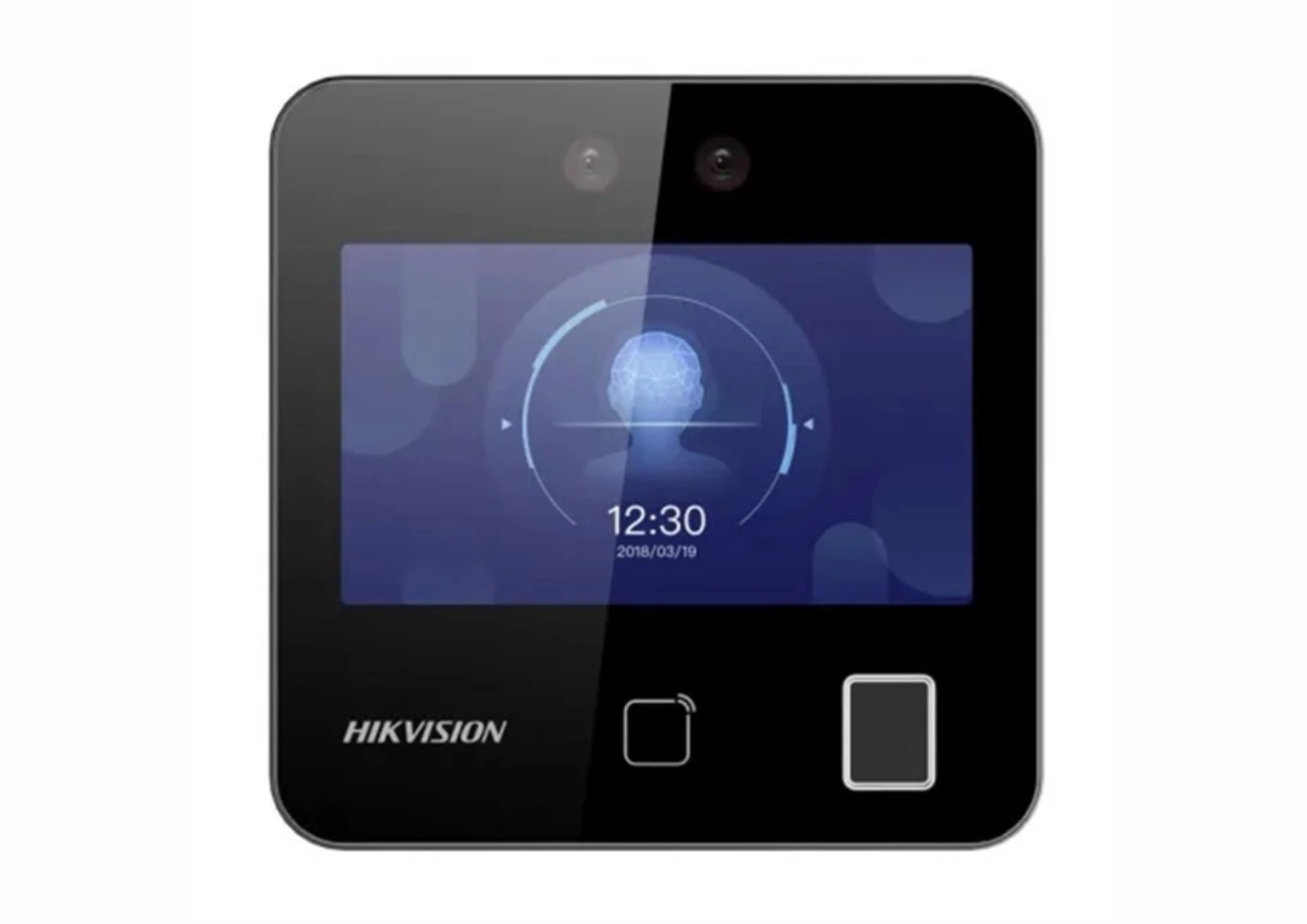 Терминал распознавания лиц HiWatch ACT-T1343MFW с экраном, камерой, считывателем карт и сканером отпечатка пальца