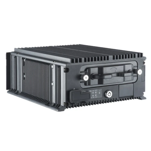 Мобильный видеорегистратор Hikvision AE-MH0408-RJ45, вид спереди и слева