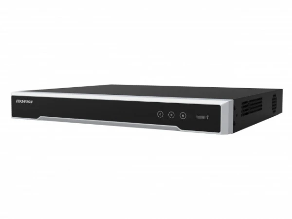 Сетевой видеорегистратор Hikvision DS-7616NI-M2 на 16 каналов, вид спереди и справа