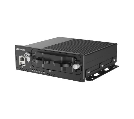 Мобильный видеорегистратор Hikvision DS-MP5604-E в защищённом металлическом корпусе, вид спереди и справа